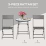 Folding Rattan Bistro Set Image 4