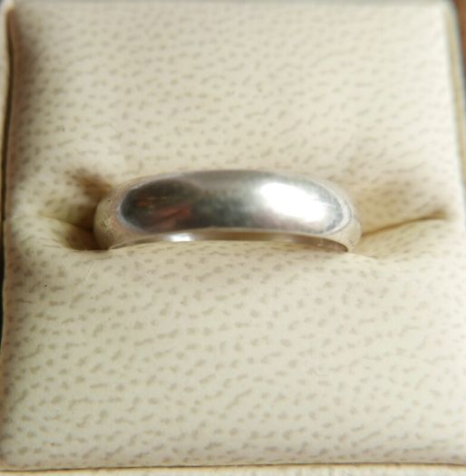 Vintage 925 Sterling Silver Band Ring size Q - 3,1g