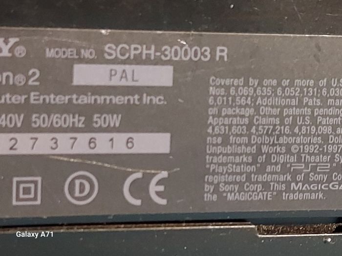 Playstation 2 Model SCPH-30003 R, Powers on and off, Opens and closes disk tray, Comes with power lead only