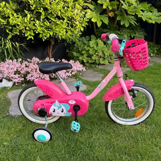 Kids 14" Bike Unicorn 3-5 year old - Stabilizers - Great condition