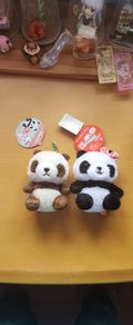Cute panda plush and keychain