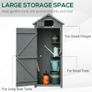 Garden Shed Vertical Utility 3 Shelves Shed Wood Outdoor Garden Tool Storage Unit Storage Cabinet, 77 x 54.2 x 179cm MULTIPLE COLOURS AVAILABLE (FREE SHIPPING) Image 6