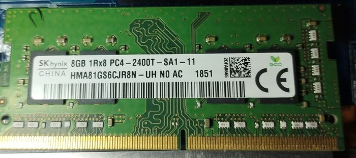 SK Hynix 16GB 2 X 8GB DDR4 SODIMM Laptop Ram Pc4-2400t Pc4-19200 Hma81gs6cjr8n