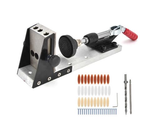 BRAND NEW Movable Pocket Hole System Jig Master Blind Hole Drilling Template Guide Kit Woodworking Set Woodworking Fixture