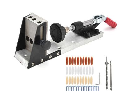 BRAND NEW Movable Pocket Hole System Jig Master Blind Hole Drilling Template Guide Kit Woodworking Set Woodworking Fixture