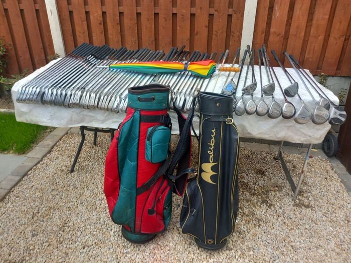 A selection of Golf clubs. Right handed clubs
