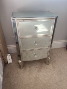 Mirror bedside lockers