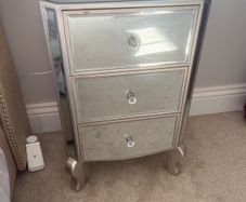 Mirror bedside lockers