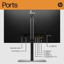 HP E24 G5 FHD Monitor computer monitor 60.5 cm (23.8") 1920 x 1080 pixels Full HD LED 1x HDMI, 1 x VGA, 1 x DisplayPort 1.2, Silver, Black Image 2