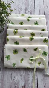 Handmade Clover Napkins. Cotton napkins. Tea towel.