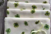 Handmade Clover Napkins. Cotton napkins. Tea towel.