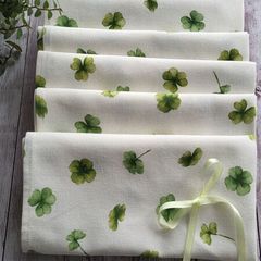 Handmade Clover Napkins. Cotton napkins. Tea towel.