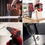 Cordless screwdriver 21V, Bamse cordless drill with 2 batteries 2.0Ah, 42Nm cordless drill, 2 gears, 25+3 torque levels, LED light, 30PCS accessories set for home and garden DIY project Image 3
