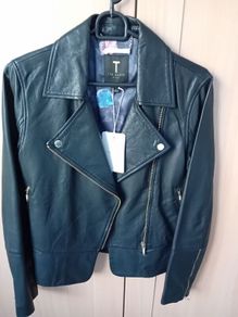 Ted Baker - Lizia Leather Biker Jacket - Black - UK 10 - BNWT RRP 380