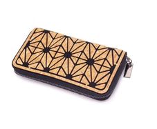 Geometric Irregular Triangle Cork Zipper Wallet