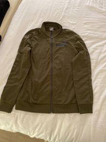 Puma Khaki Green Zipped Top Medium