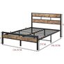 Double Bed Frame with Wood Headboard Image 8