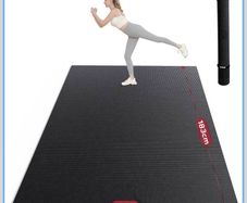 Large Exercise Mat, Non-Slip, Ultra Durable, Large Yoga Mat for Home Gym, Fitness, Yoga, Pilates, Stretching, Push-ups, Gymnastics-Grey