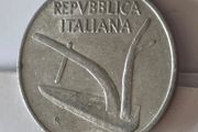 Italy 10 Lire 1955 Rome mint, R