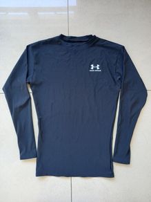 Men's Under Armour Compression Top Black Long Sleeve Large
