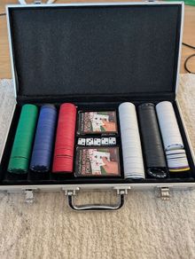 Full Poker Set in Metal Case
