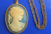 A nicely made and attractive PORTRAIT CAMEO pendant with neck chain