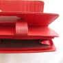 Large Fashion Red Purse Multi compartments with flowers design Image 6