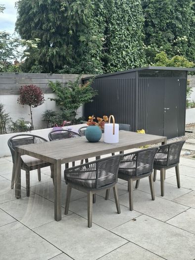 garden table and 6 chairs