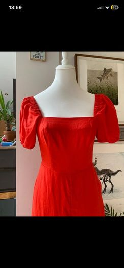 & Other Stories red linen jumpsuit