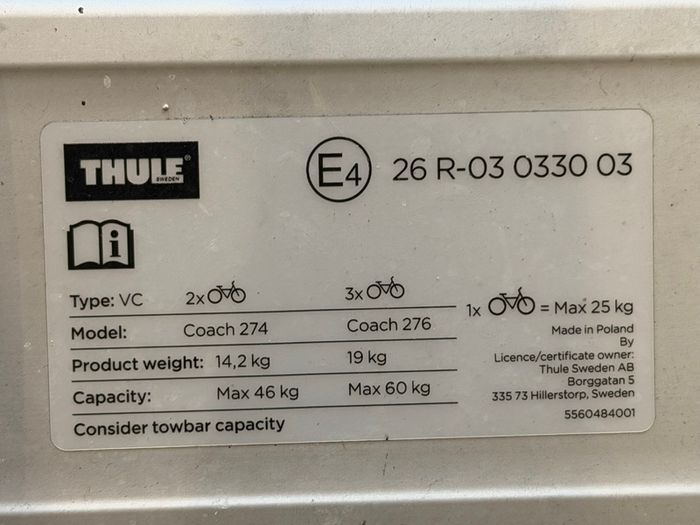 Thule 2 Bike Carrier