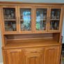 Complete Solid Oak Dining & Living Room Set Table & 6 Chairs, Dresser & Bookcase Image 9