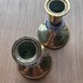Pair of Brass and Painted Porcelain candlesticks Image 5