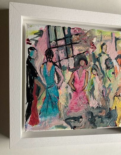 Original Figurative Painting Framed Gift Contemporary Art Irish Art