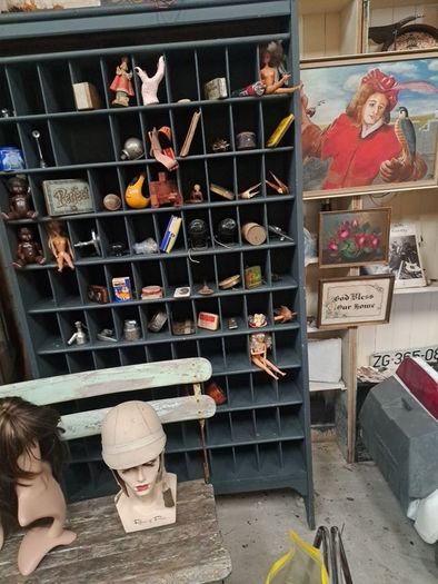 Vintage Large Wooden Pigeon Hole Cabinet