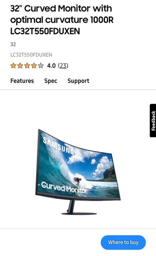 32" Curved Samsung Monitor