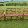 5 Solid Oak Chairs Image 2