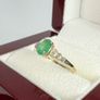 Gold 14K Yellow Gold Boyaca Colombian Emerald & Diamond Ring Image 10