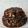 Vintage Chinese Fox And Plum Incense Burner - Patinated Bronze, Signed Image 5