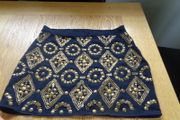 Navy Beaded Mini Skirt for Sale