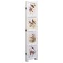 4-Panel Room Divider White 140x165 cm Bird Image 4