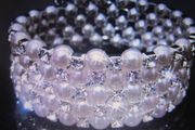 Pearl and Diamonte Wrap around Bracelet
