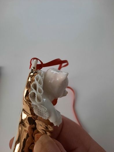 Vintage Irish Dresden Christmas Ornament