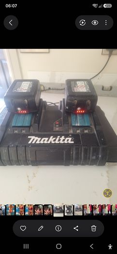 Makita  6.0 ah Battery + Battery dual charger ..
