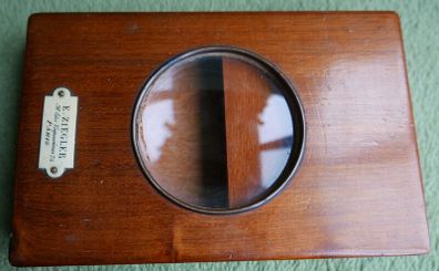 Antique French Graphoscope Viewer Photographic Magnifier Old Wooden Box