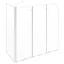 Bath Enclosure 120x69x130 cm Tempered Glass Transparent Image 5