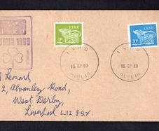1969 Ireland Cansel of ISRD (International Society for the Rehabilitation of the Disabled) in Dublin of 15th September 1969 tying 1d & 3d Gerl definitive stamp