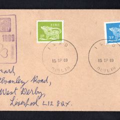 1969 Ireland Cansel of ISRD (International Society for the Rehabilitation of the Disabled) in Dublin of 15th September 1969 tying 1d & 3d Gerl definitive stamp