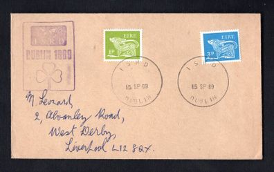 1969 Ireland Cansel of ISRD (International Society for the Rehabilitation of the Disabled) in Dublin of 15th September 1969 tying 1d & 3d Gerl definitive stamp