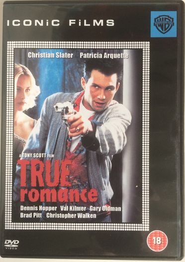 True Romance [1993] Christian Slater and Patricia Arquette, Dennis Hopper, Val Kilmer, Gary Oldman, Brad Pitt & Christopher Walken [Movie DVD]