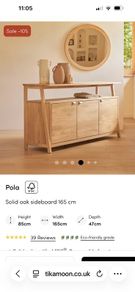 Solid oak sideboard
